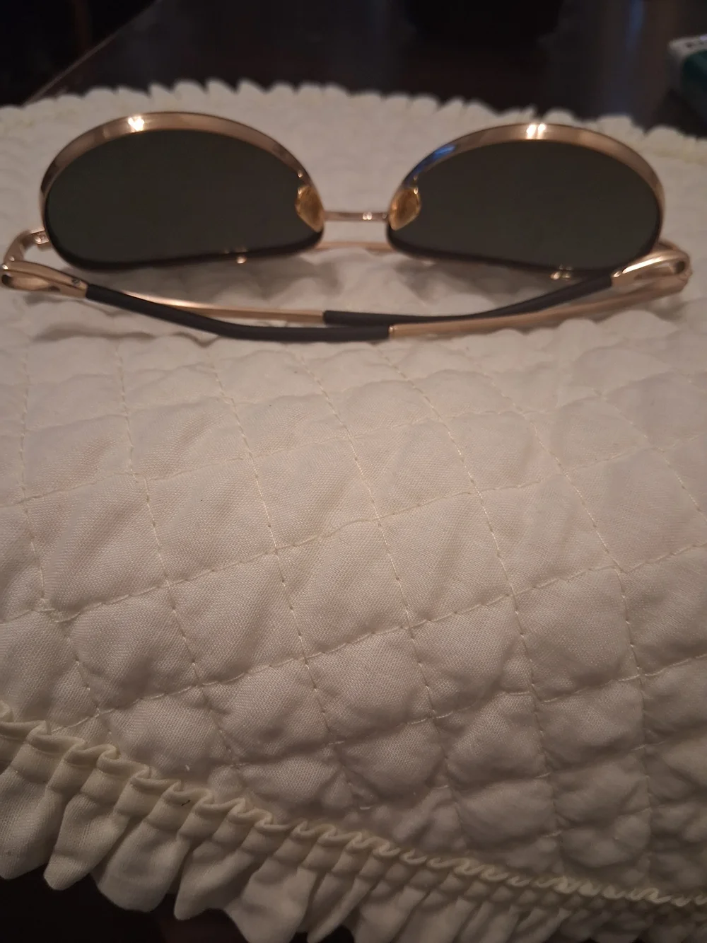 North Sails Gold Aviator Sunglasses with Dark Lenses
